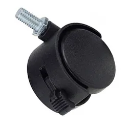 1pc Plastic Swivel Roller Caster Wheel 360 Degree Swivel Double Wheels Computer Chair Furniture Replacement Silent Wheels