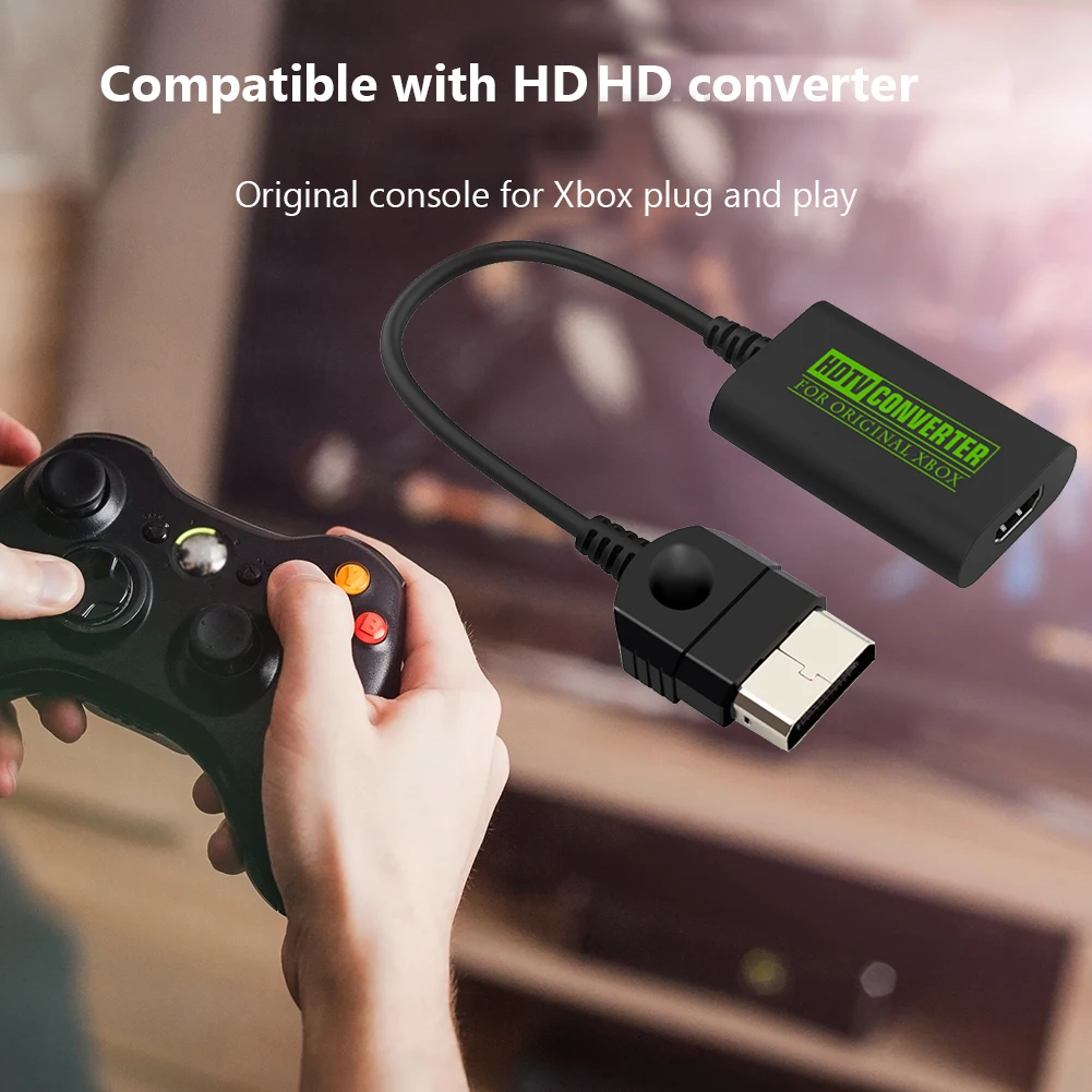 Converter Adapter Digital Video Audio for Xbox to HDMI-Compatible Adapter HD Link Cable Supports 1080i 720p 480p 480i