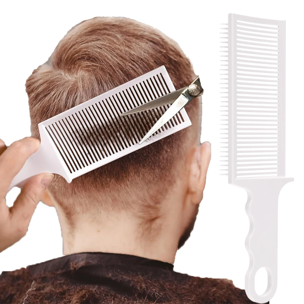 Peine de barbero profesional resistente al calor para hombres, cortapelos, mezcla, corte de pelo superior plano, decoloración, herramientas de