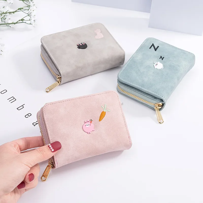 Cute Wallet Ins Coin Purses Women Sweet Money Bags Students All-match Portable Korean Mini Square Wallets Hasp Purse Clutch Bag