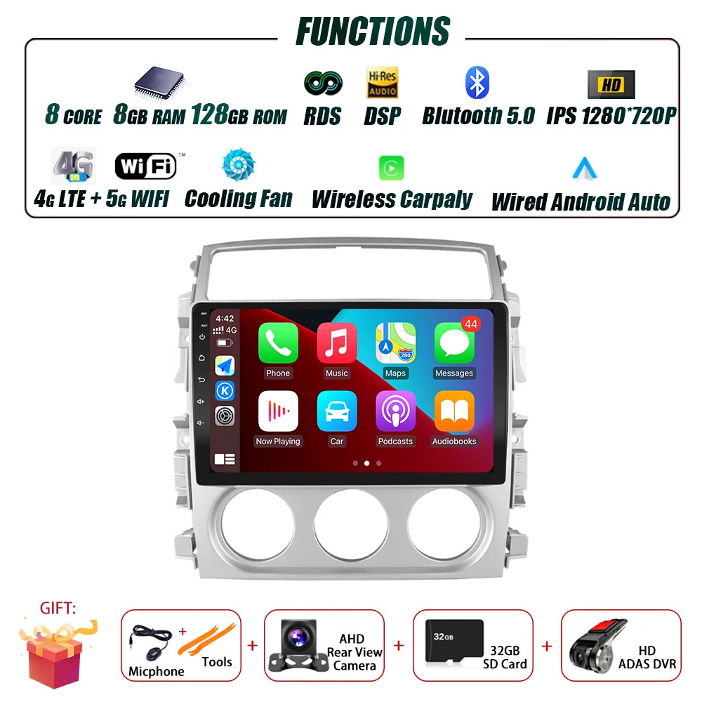 Android 16 Voor Suzuki Liana 2004-2013 Auto Radio Multimedia Video Player GPS Navigatie Stereo Draadloze Carplay Auto WIFI GEEN 2DIN