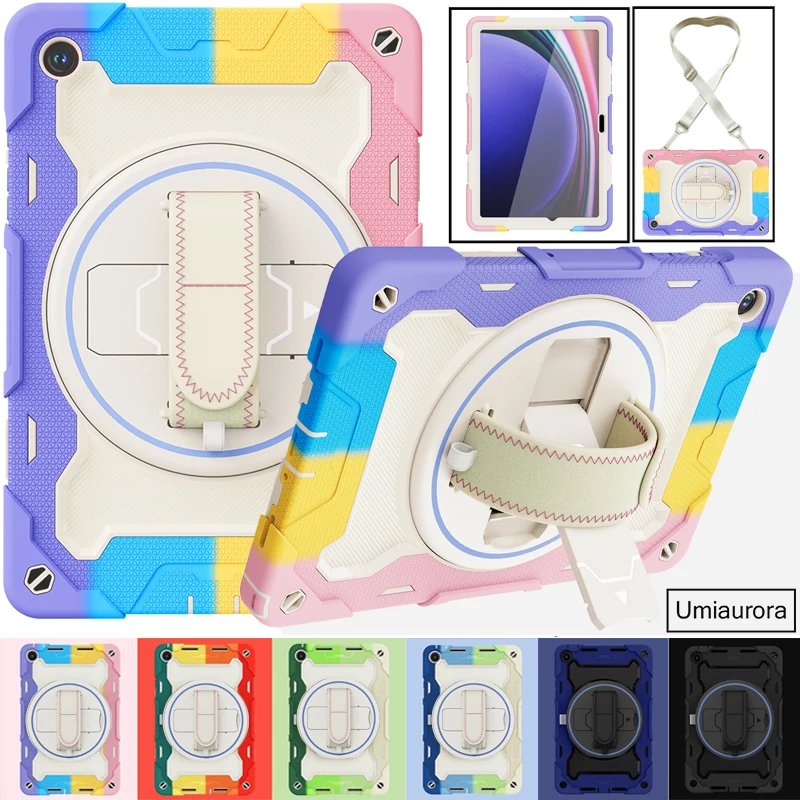 

For Samsung Tab A7 A8 A9+ Plus SM-X210 SM-X110 X200 T220 T290 S6 Lite 10.4" Heavy Duty Rugged Tablet Case Stand Shockproof Funda