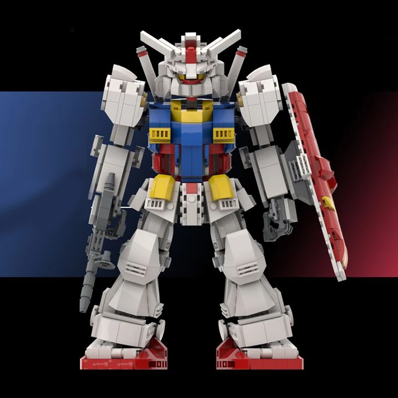 

MOC anime game peripheral series SD RX-78-2 Battle Robot Mecha toy Children's puzzle model toy birthday gift