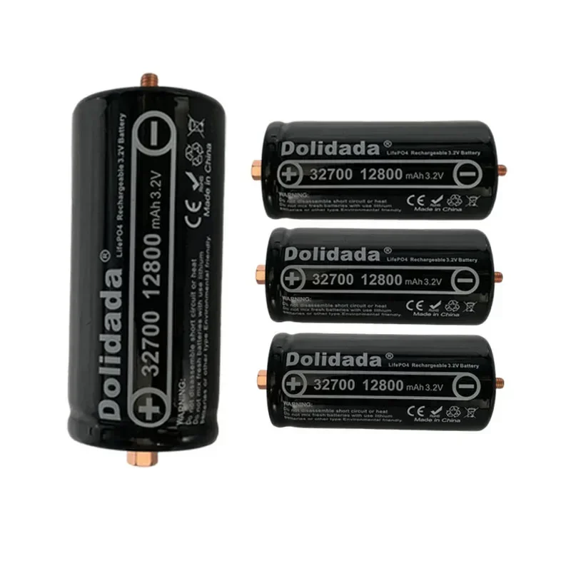 1-6PCS 32700 Lifepo4 12800mAh 3.2V Rechargeable Batteries Professional Lithium Iron Phosphate Power Battery with Screw