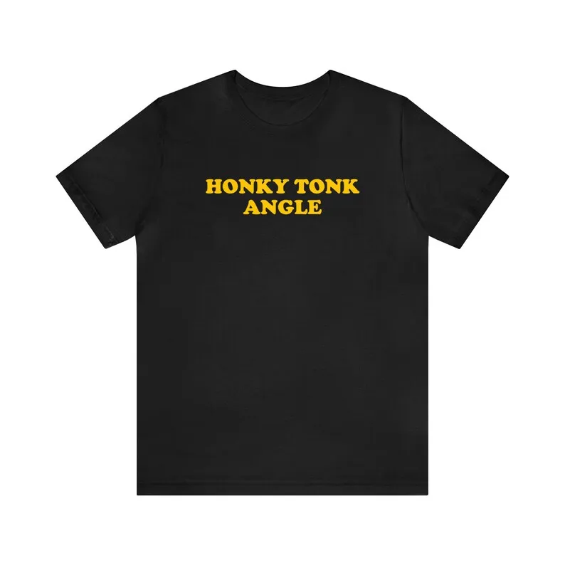 Honky Tonk Angle | Funny Angel Country Nashville Graphic T Shirt | Bachelorette Cowboy Cowgirl Western Gift Short Sleeve Tee