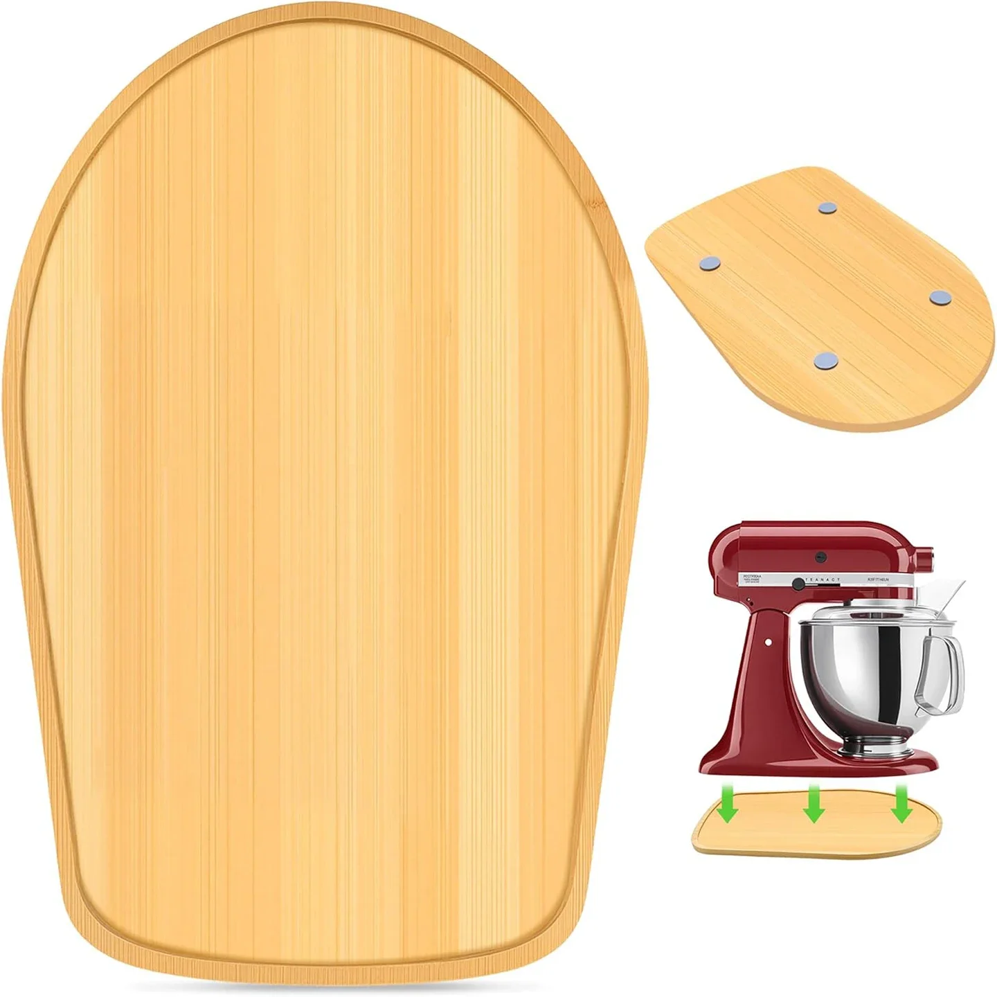 

Бамбуковый слайдер для миксера KitchenAid 4,5-5 Qt с наклонной головкой, подставка для коврика для прибора, аксессуары для кухонных миксеров