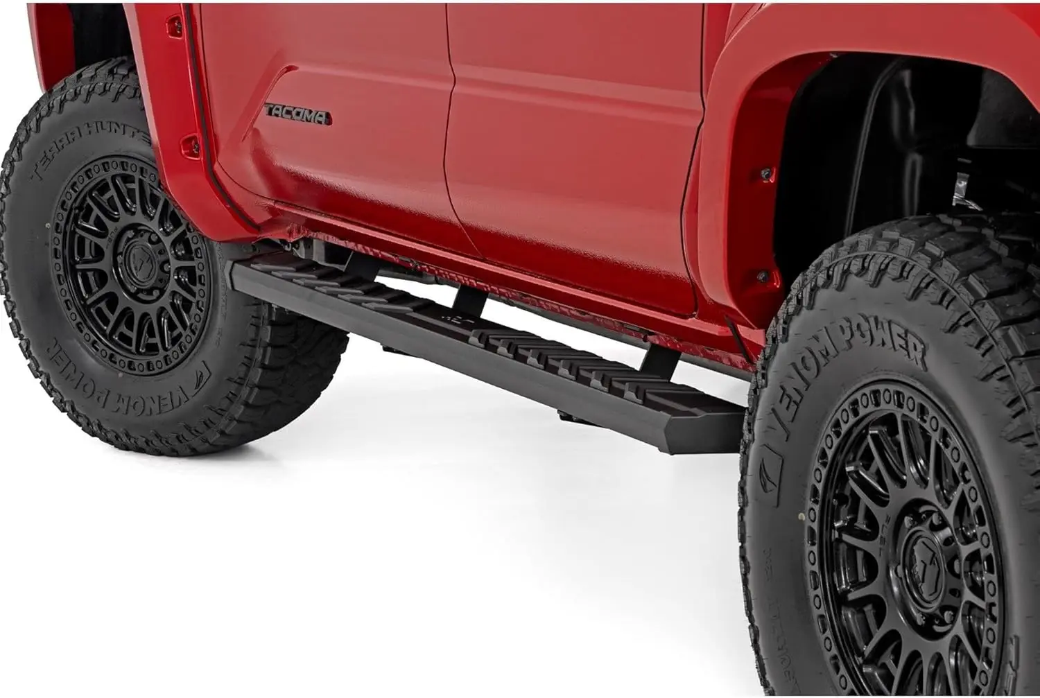 لوحات الجري BA2 لسيارة Toyota Tacoma Double Cab (2024-2025) - خطوات جانبية واسعة مقاس 5 بوصات غير قابلة للانزلاق