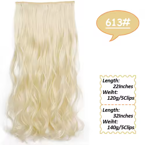 NICESY Synthetic Long Wavy 5 Clips Hair Extensions 22Inch/32Inch Clip On Hair Extensions High Tempreture Fake For Women - Image 30