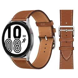 20mm 22mm Leather Band For Samsung Galaxy watch 5 pro/Active 2/3/S3/Huawei GT-2-Pro Bracelet Galaxy Watch 6/5/4 44mm 40mm strap