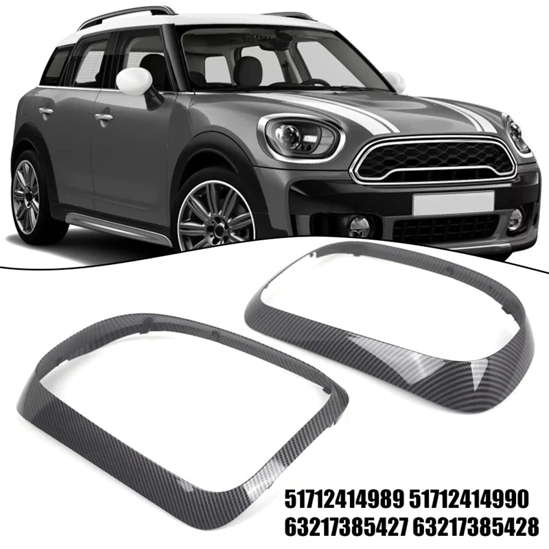 Car Taillight Frame Trim Carbon Pattern 51712414989 51712414990 For Mini Cooper Countryman F60 2015-2019