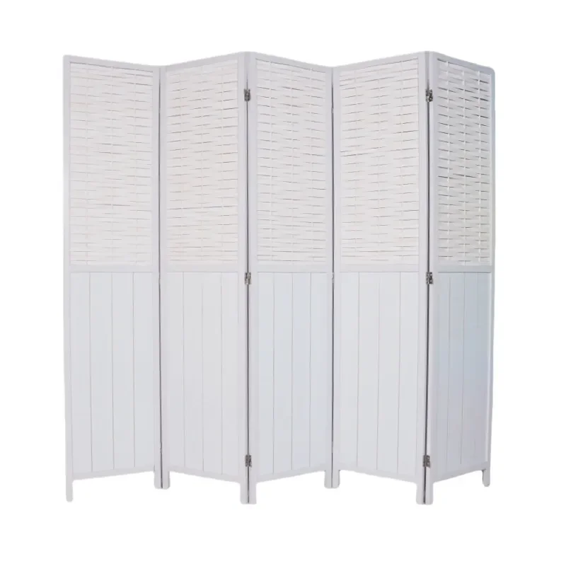 Natural Bamboo Folding Room Divider Screen for Bedroom Living Study Tea Space Japanese Style Partition Wall