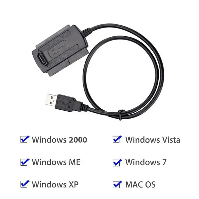 【NEW YEAR  】SATA/PATA/IDE Drive To USB 2.0 Adapter Converter Cable For Hard Drive Disk HDD 2.5 Inch 3.5 Inch For Laptop PC EU Pl