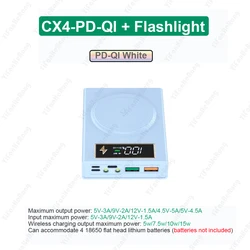 18650 Wireless QC3.0 Power Bank Case Quick Charge 4x18650 Powerbank Box DIY Wireless Powerbank Shell