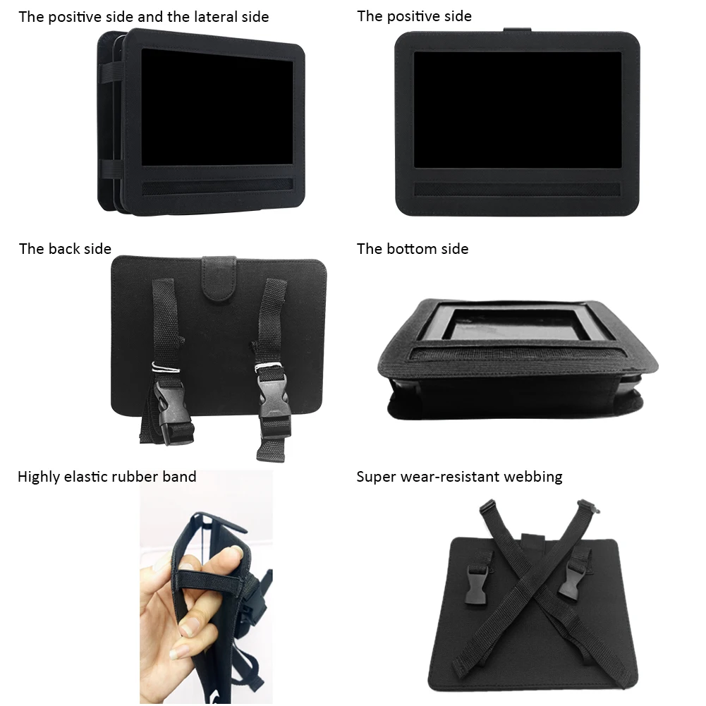 Car Headrest Mount Holder Strap Case For Portable DVD Players Tablets Auto Interior Accessories