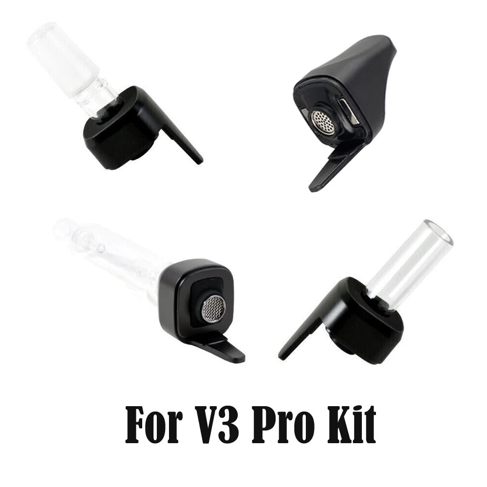 Original Xmax V3 Pro Dry Herb Vaporizer Replaceable Accessories Glass Mouthpiece & Glass Adapter & Plastic Mouthpiece