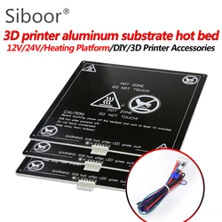 12V 24V beheiztes Bett Aluminium Heatbed Plattform Kit für Anet A8 A6 Hotbed Platte MK3 Hotbed mit Draht Kabel 3D Drucker Teile DIY Kit