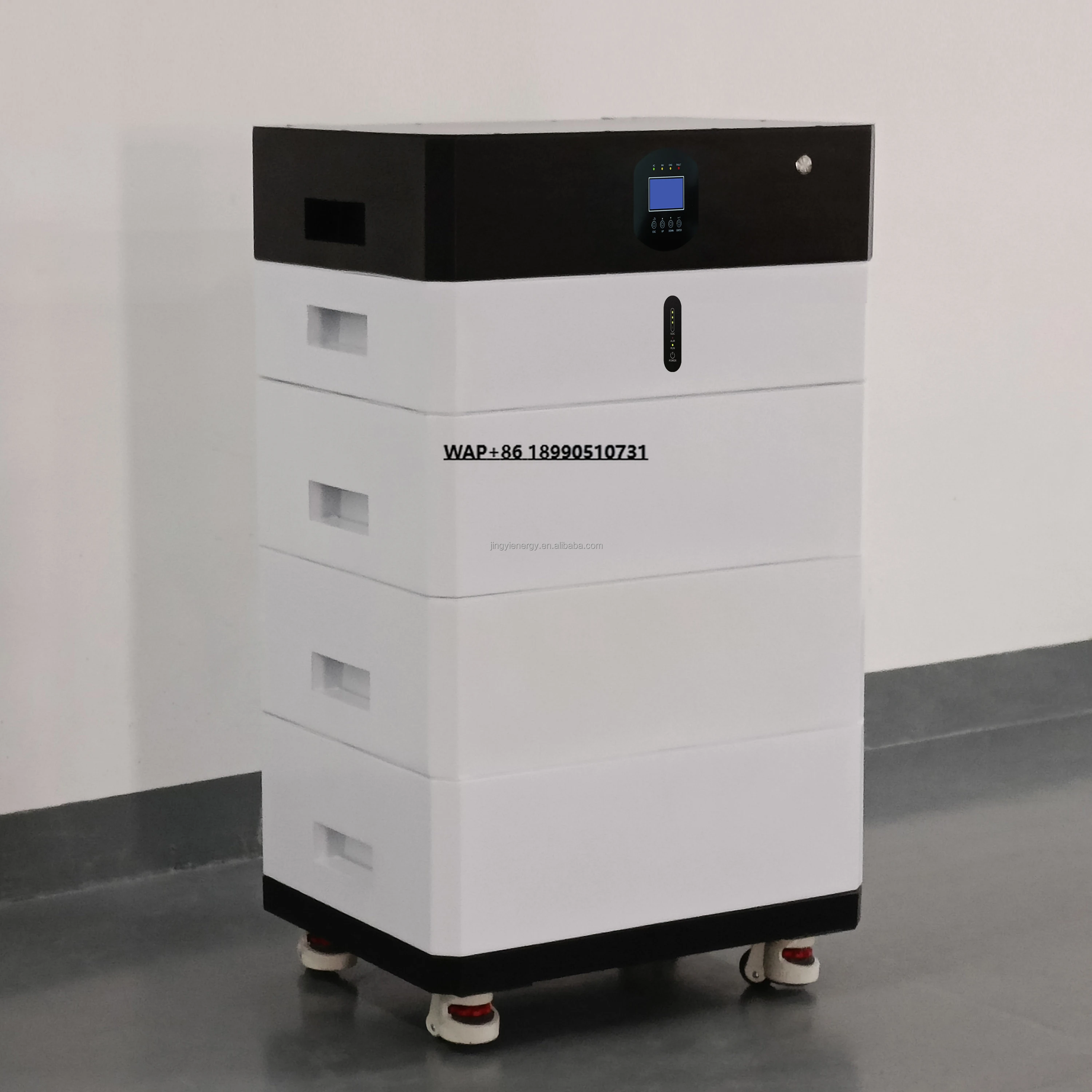 10kWh 15kWh 20kWh 300Ah شبكة هجينة قابلة للتكديس تخزين الطاقة الشمسية المنزلية LiFePO4 بطارية ليثيوم 6000 دورة الحياة ضمان 10 سنوات #1