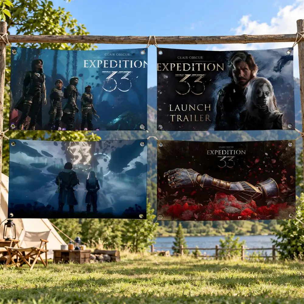 Game C-Clair Obscur Expedition 33 Flags Soft Skin-friendly Durable Tapestry Outdoor Party Home Living Room Bedroom Decoration