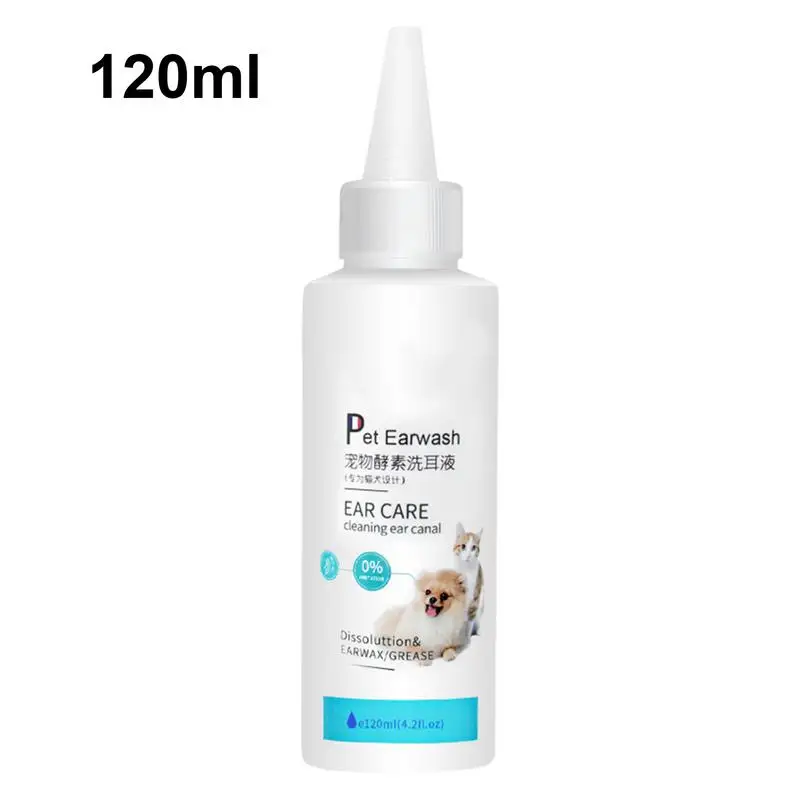 Pet Ear Drops Cat Dog Ear Cleaner Mites Removal Earwax Clean InfectionControl Deodorizing Relieves Itching Dog Ear Wash Solution