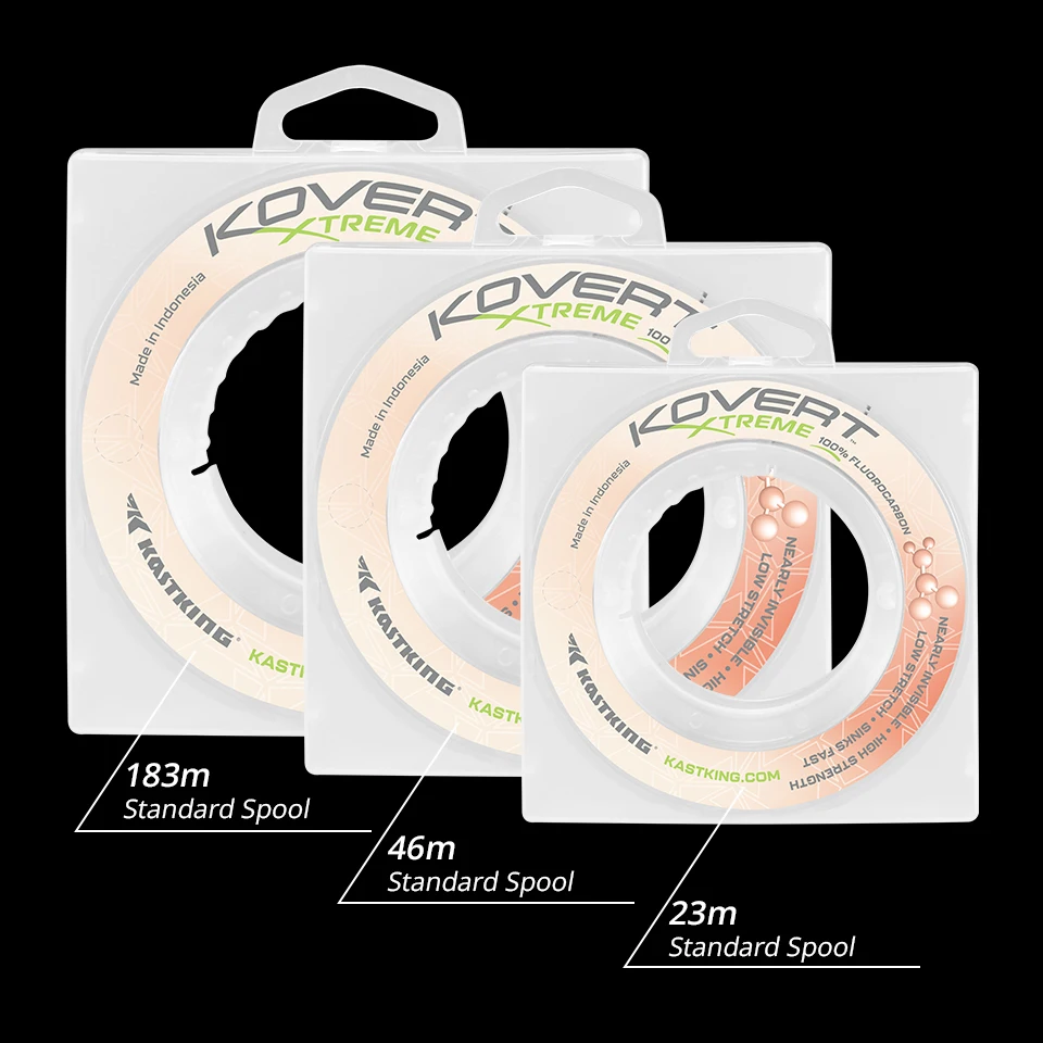 KastKing Kovert Xtreme 23m 46m 183m 4-50LB 0.16-0.7mm 100% Carbon Sinking Fishing Line Strong Fluorocarbon Leader Line