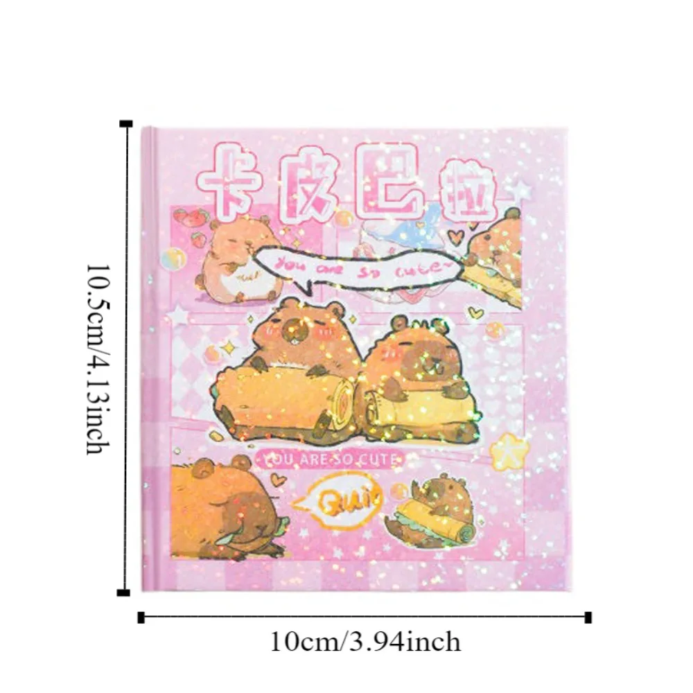 Cahier de poche A7 sans doublure, mini bloc-notes portable, bloc-notes Kawaii, petit, vierge, mignon, ami, Capybara Capybara