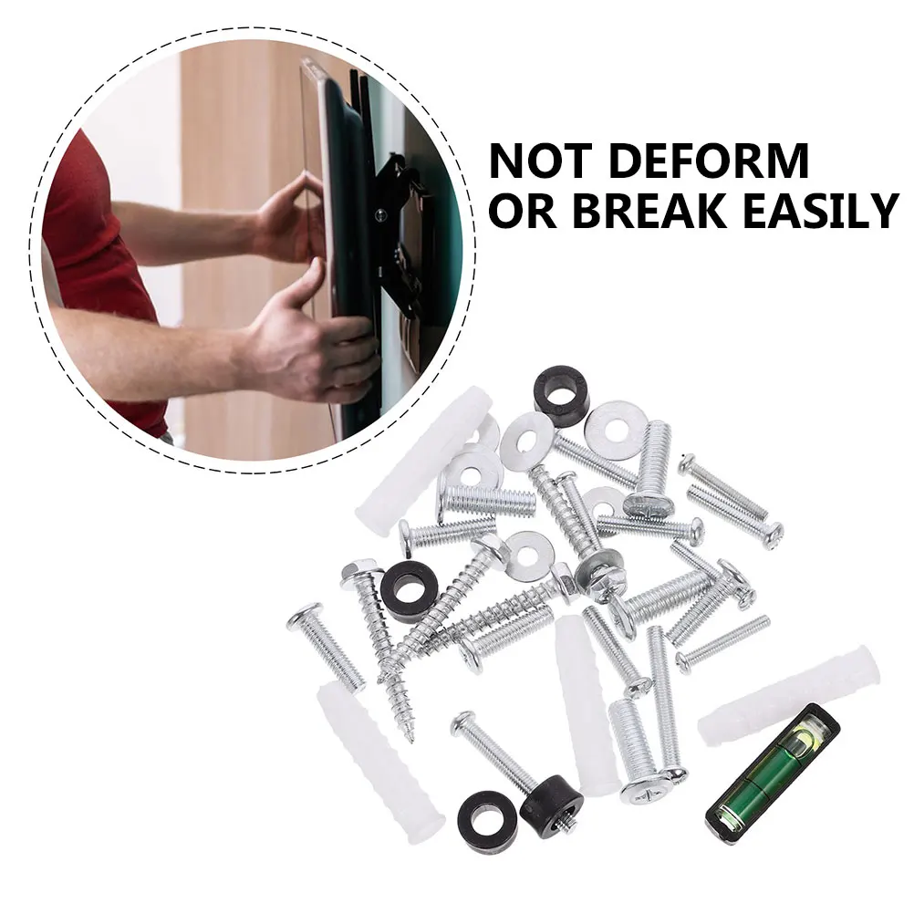

8PCS Mounting Kit Heavy Duty Iron Wall Bracket Fixing Hardware Replacement Screws for Stand Mounting Accessories for