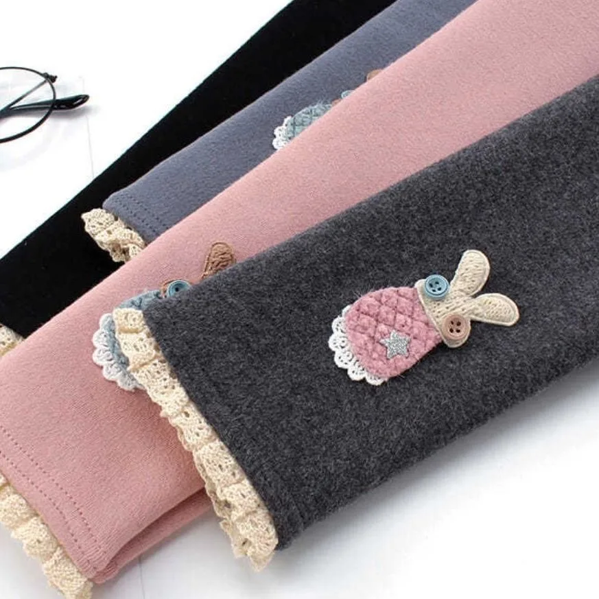 1pcs Autumn Winter Gir Legging Baby Plush Pant Kid Thermal Pants Children Fashion Korean Version Trouser Cartoon Slimming Bottom