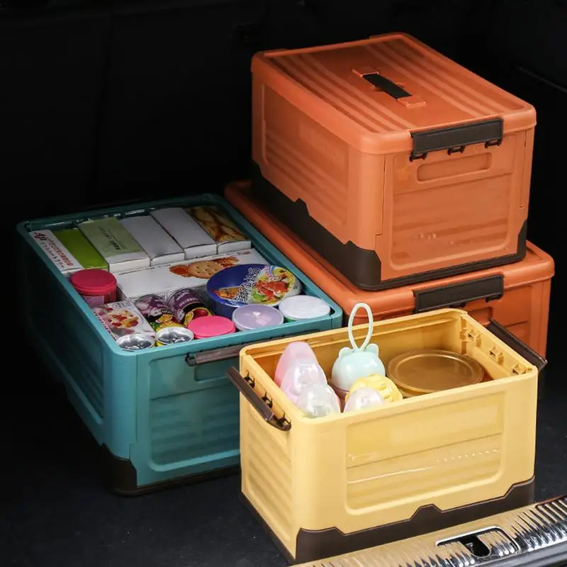 Storage Bins With Lids Folding Stackable Storage Crates Large Storage Containers Closet Organizer Toy Clothes Storage Box For