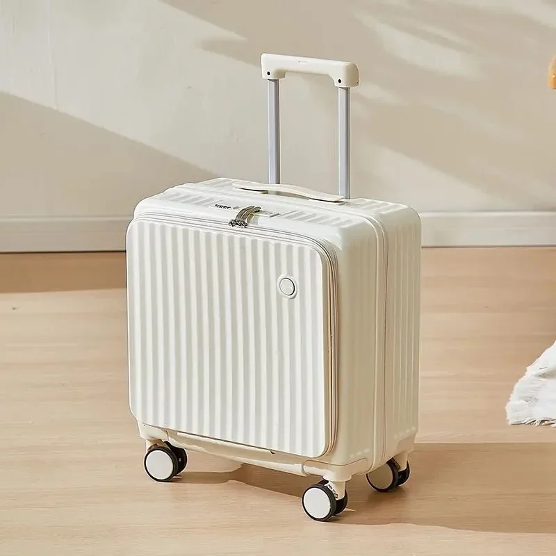 

Side Opening Luggage 20 24 Inch Large Capacity Deep Compartment Travel Suitcase Carry On Trolley Case Lock Spinner Wheels Women