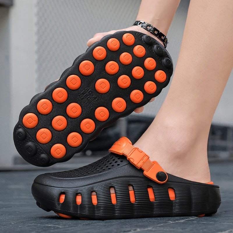 

2026 Summer New Non-slip Wear-resistant Thick Sole Sandals, Parent-child Outdoor Beach Shoes, Lightweight Breathable Clogs