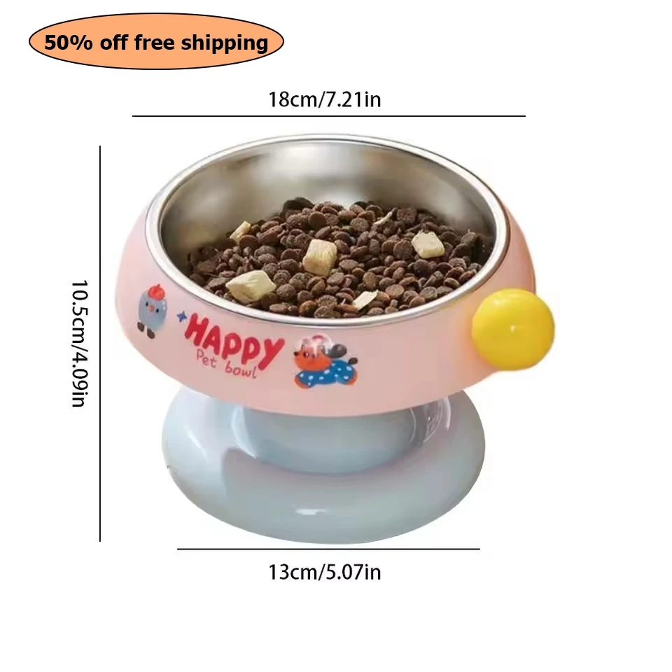 

Elevated Pet Bowl with Non Slip Base Stainless Steel Pet Food Dish for Dog Cat Neck Joint Healthy Anti Design Free shipping