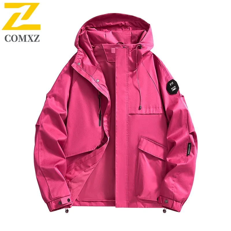 

COMXZ Men Motorcycle Jacket Outdoor Adventure Windproof Jackets Casual Street Style Lightweight Autumn New Men Windbreaker