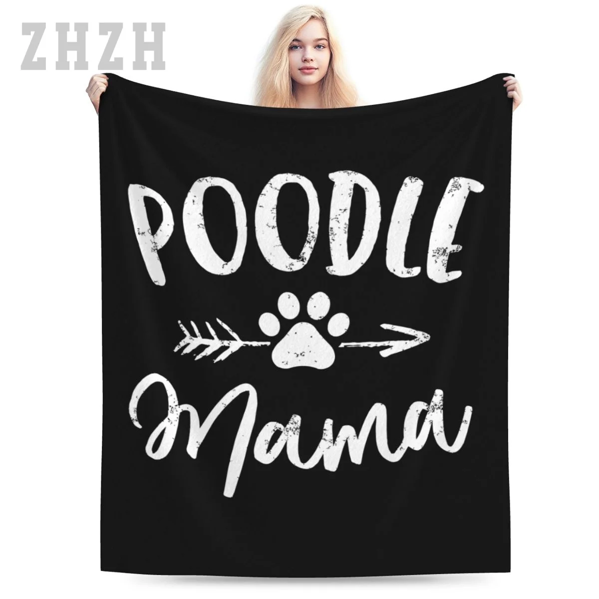 Blanket Poodle Mama Poodle Lover Owner Gifts Dog Mom Flannel Multifunction Outdoor Camping Sofa Cover Keep Warm