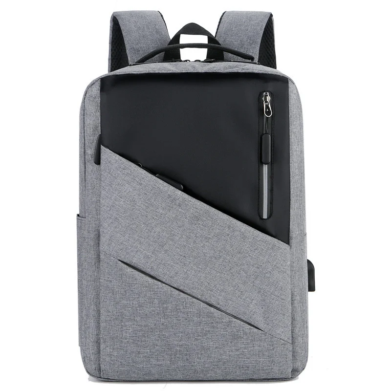 Fashion contrast color backpack men's and women's Travel Backpack large capacity student 15.6 inch Laptop Bag