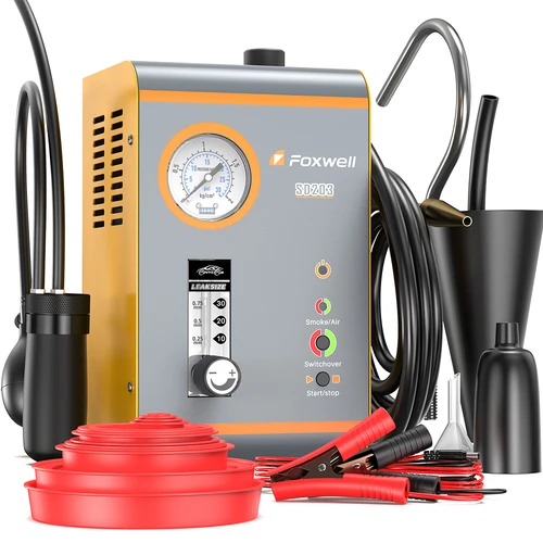 FOXWELL SD203 máquina de humo automotriz 12V bomba de aire integrada EVAP Detector de fugas de vacío probador de diagnóstico de fugas de tuberías de coche