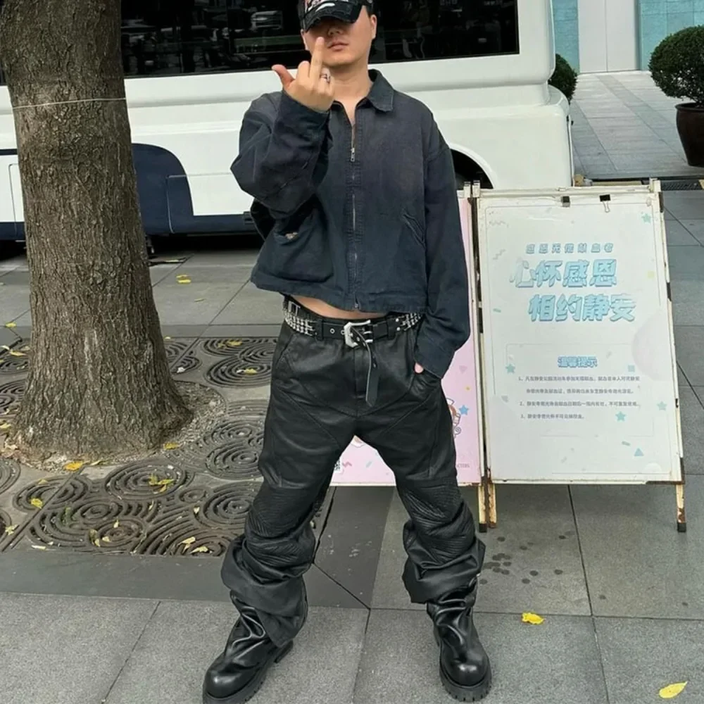 NIGO Men's Retro Biker Flare Casual Pants Spring Autumn Modern High Street Trousers #NGTOP11859