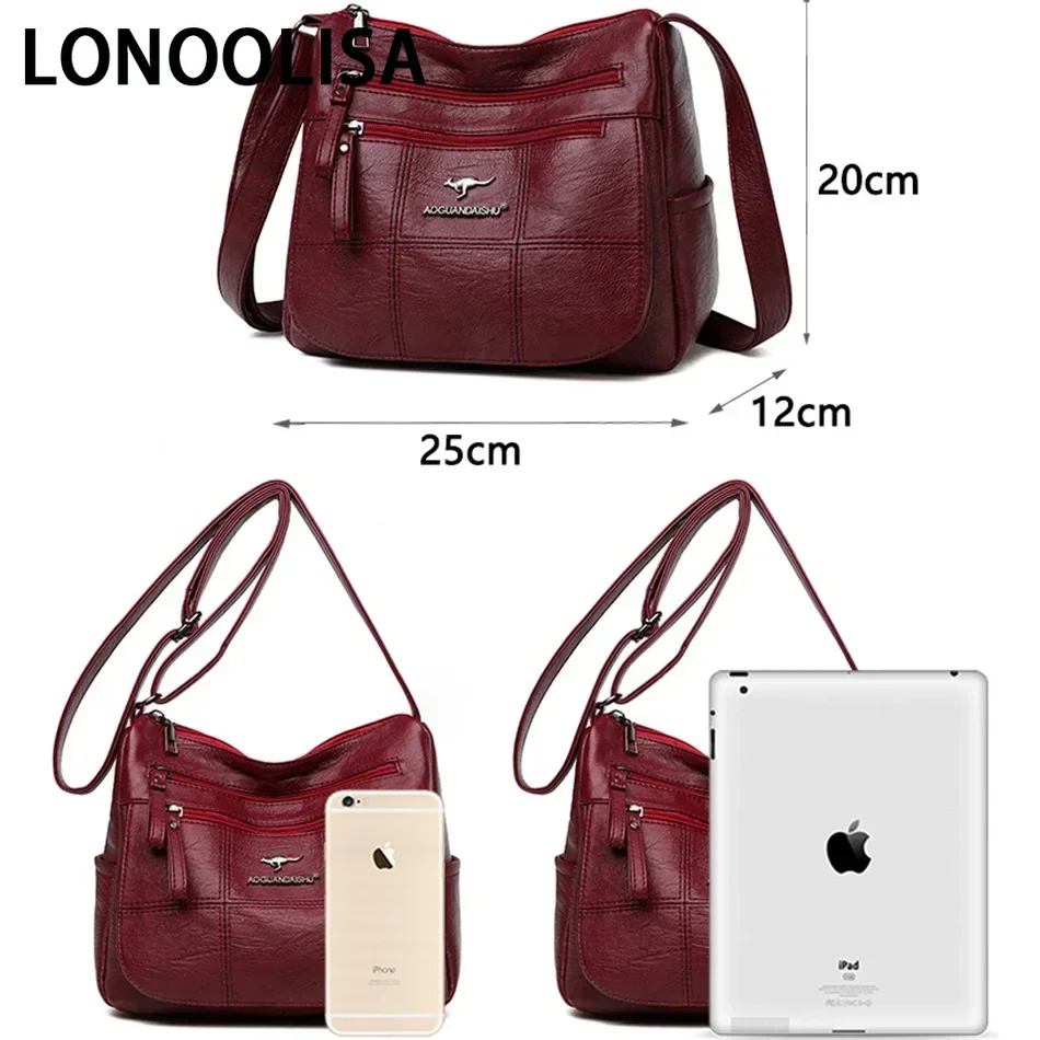 Soft Pu Leather Crossbody Bags for Women 2024 Luxury Handbags Women Bags Designer High Quality Shoulder Messenger Bag Sac A Main