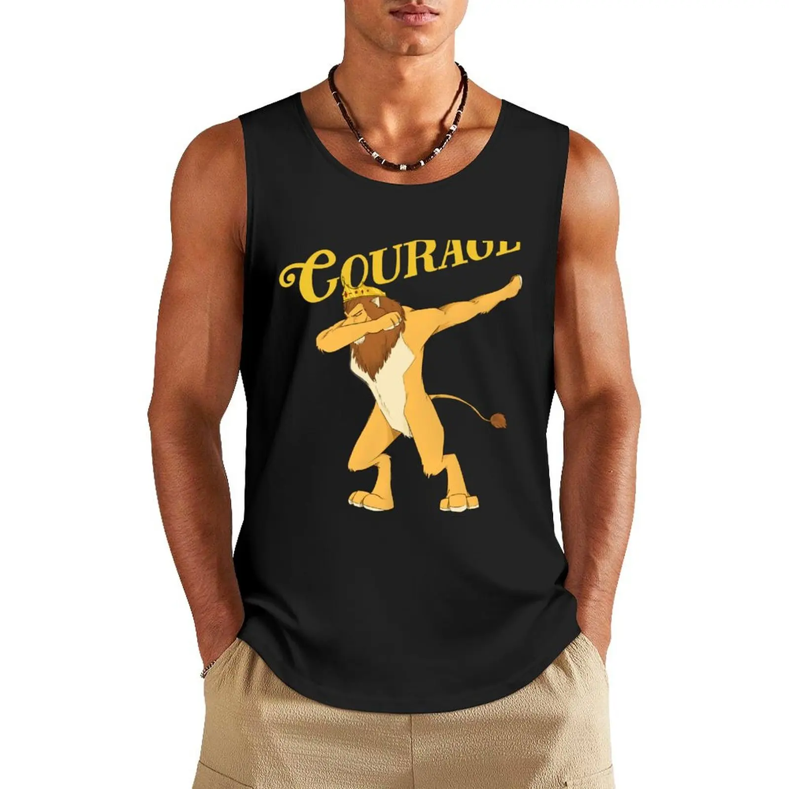 

Cowardly Lion Dab T-Shirt - The Wizard Of Oz TShirt -Courage Tank Top T-shirt male men gym clothing