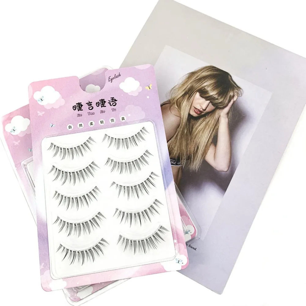 Mode vaporeux grappes complètes faux cils bricolage Curling Extension de cils longue durée moelleux pleine bande cils femmes