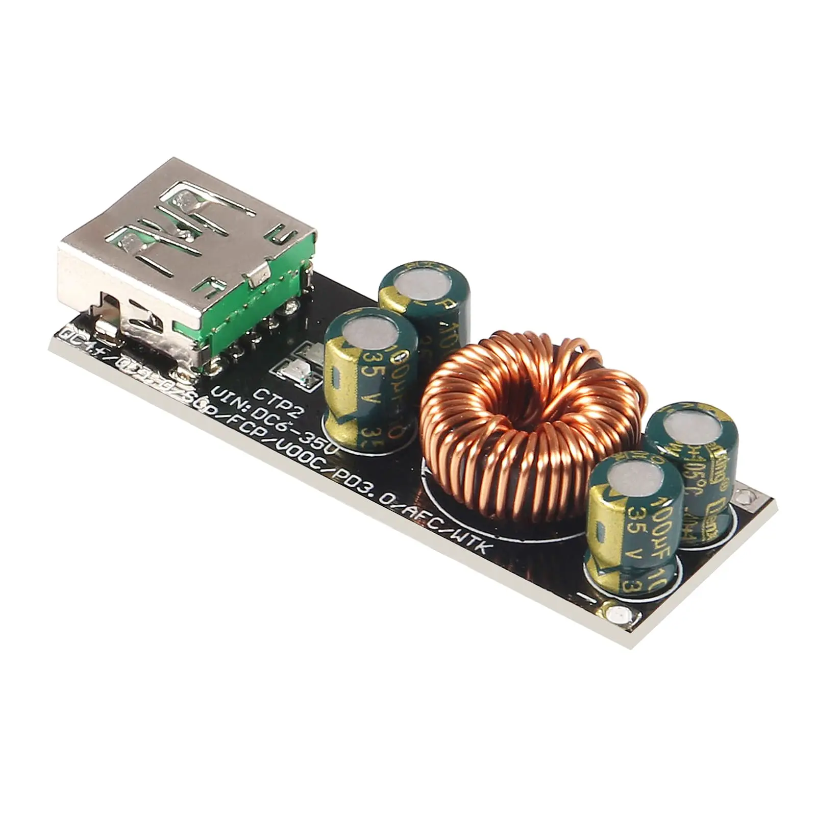 60W 6-35V DC to USB Type C PD 3.0 QC4 Type A QC3.0 DC Step-Down Power Module USB Type-C Mobile Phone Quick Charge Adapter