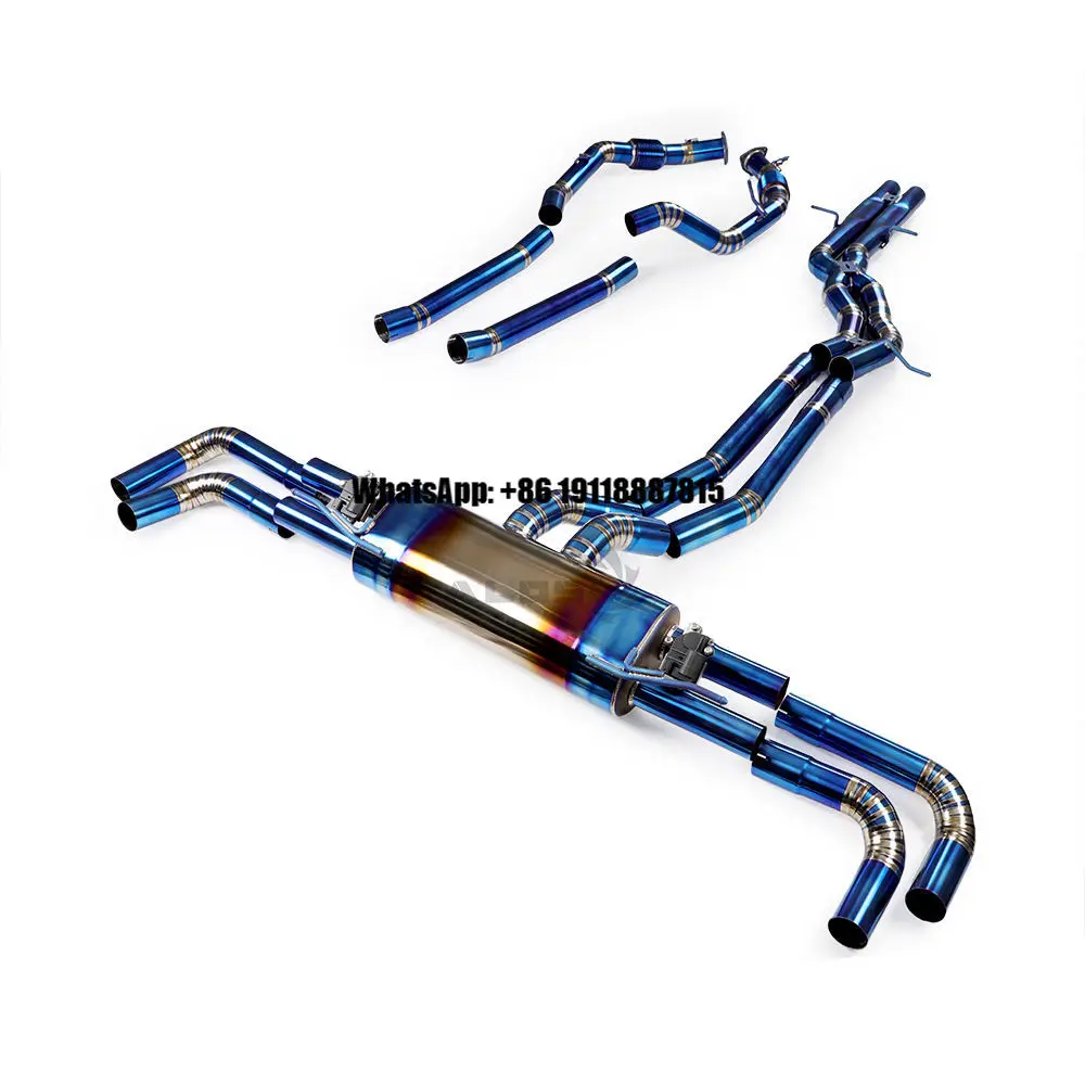 For Audi RSQ8 4.0tt 2019-2023 Exhaust System Titanium Alloy Cat Back Full Exhaust with Valve Control Exhaust Power Upgrade