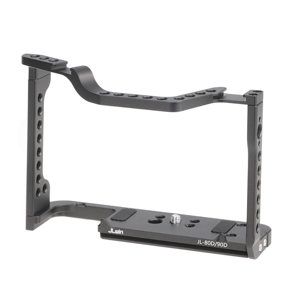 FOTGA Camera Cage For Canon 90D 80D 70D Aluminum DSLR Camera Cage Kit Extension Frame Cold Shoe for 90D 80D 70D