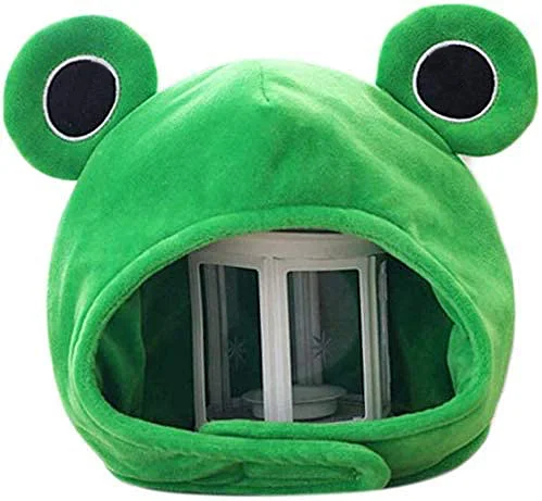 Amisfun Cute Plush Frog Hat Baby Hoodie Warm Photo Props Lovers Couple Costumes