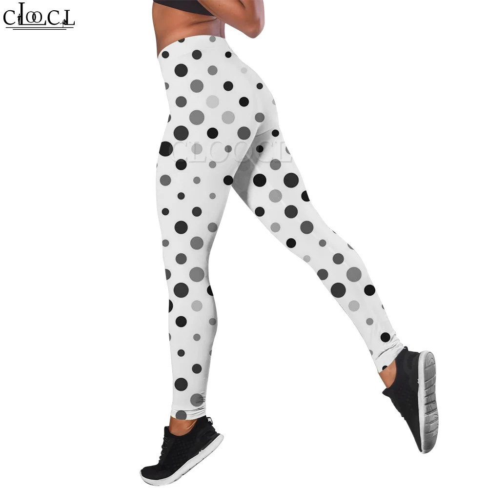 CLOOCL Mode Frauen Legging Polka Dots Muster Gedruckt Hosen Weibliche Yoga Hosen Hohe Taille Leggings Dropshipping