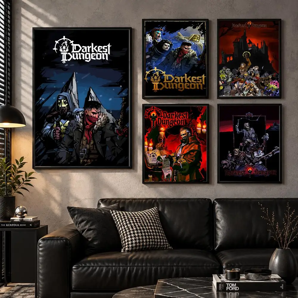 D-Darkest D-Dungeon Game Poster Modern Wall Art Sticker For Living Room Bedroom Bar Home Decor Mural Painting Decoration