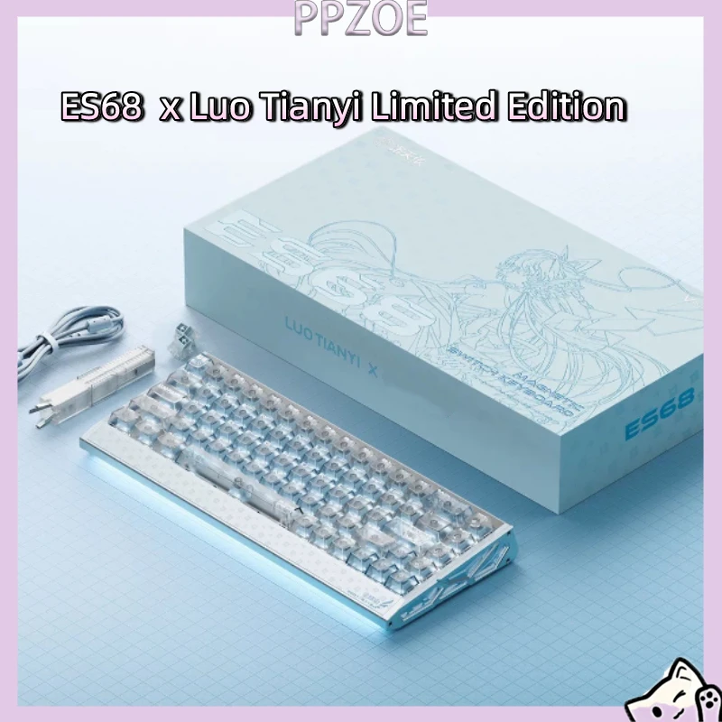 ES68 x Luo Tianyi Limited Collaboration Wired Magnetic Switch Keyboard,Full Aluminum Esports Keyboard,RGB 0.03ms Low Latency