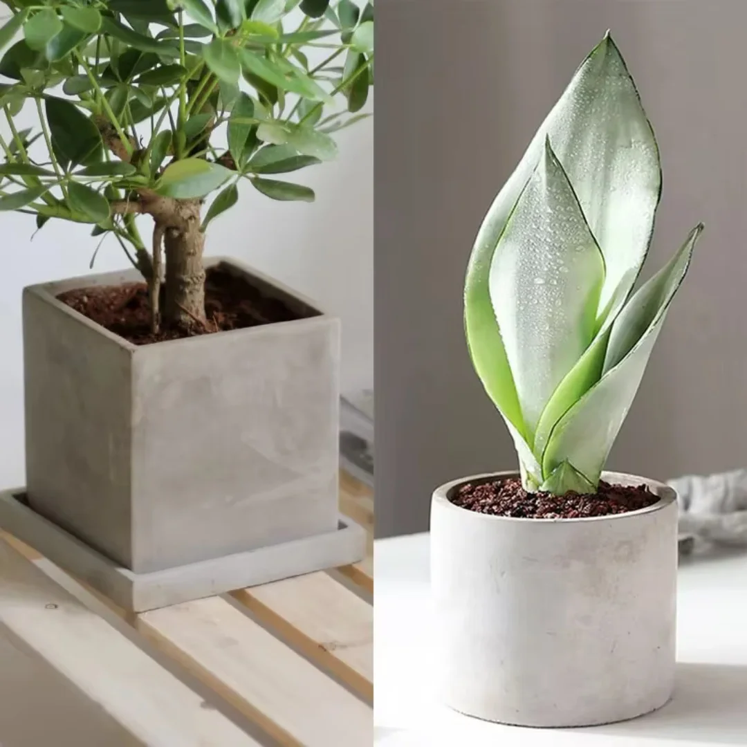 

15 см большой размер круглый бетонный цветочный горшок силиконовая форма квадратная цементная глина суккулентные растения горшок гипсовая коробка для хранения форма