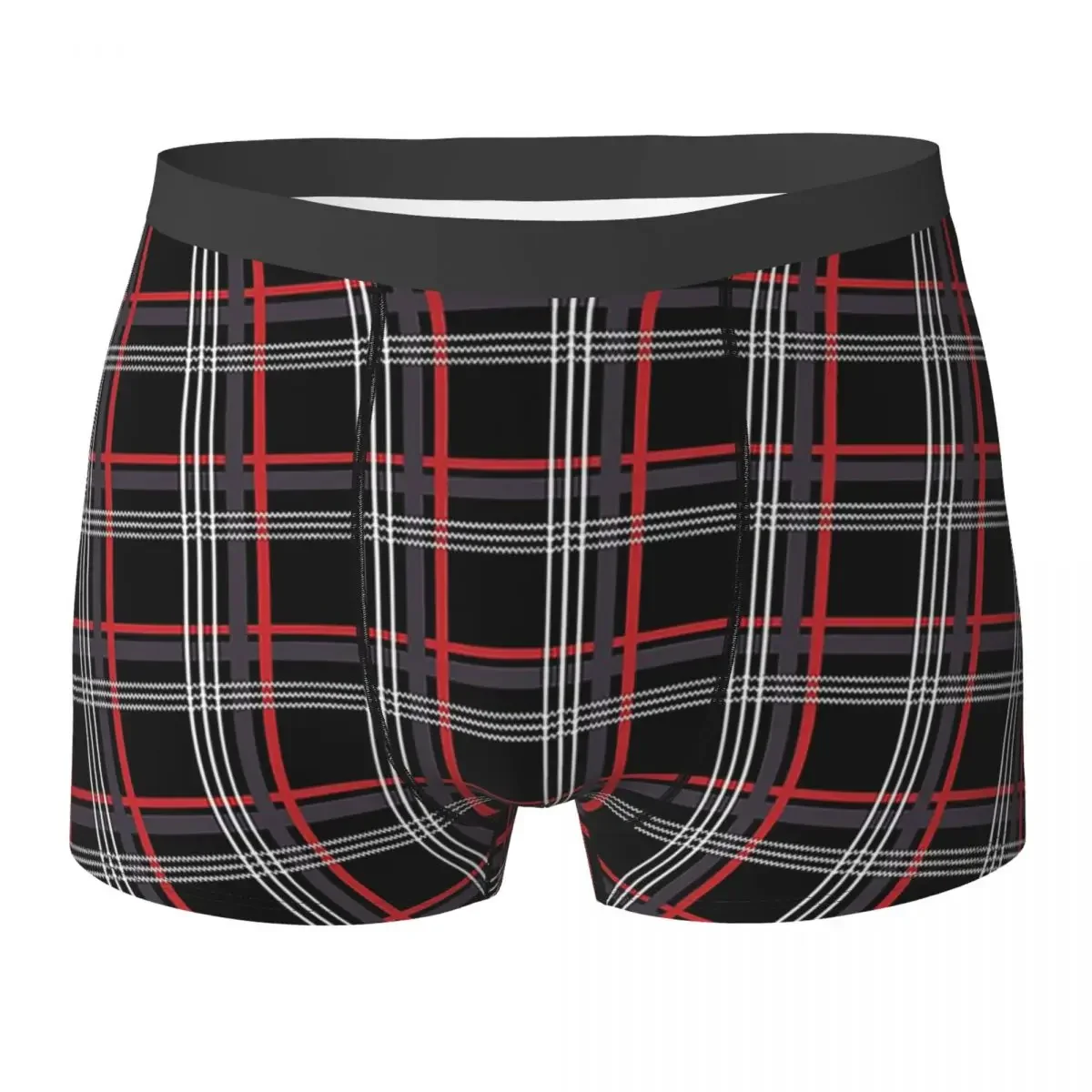 Boxer Underpants Shorts GTi Tartan Panties Men Ventilate Underwear for Homme Man Boyfriend Gifts