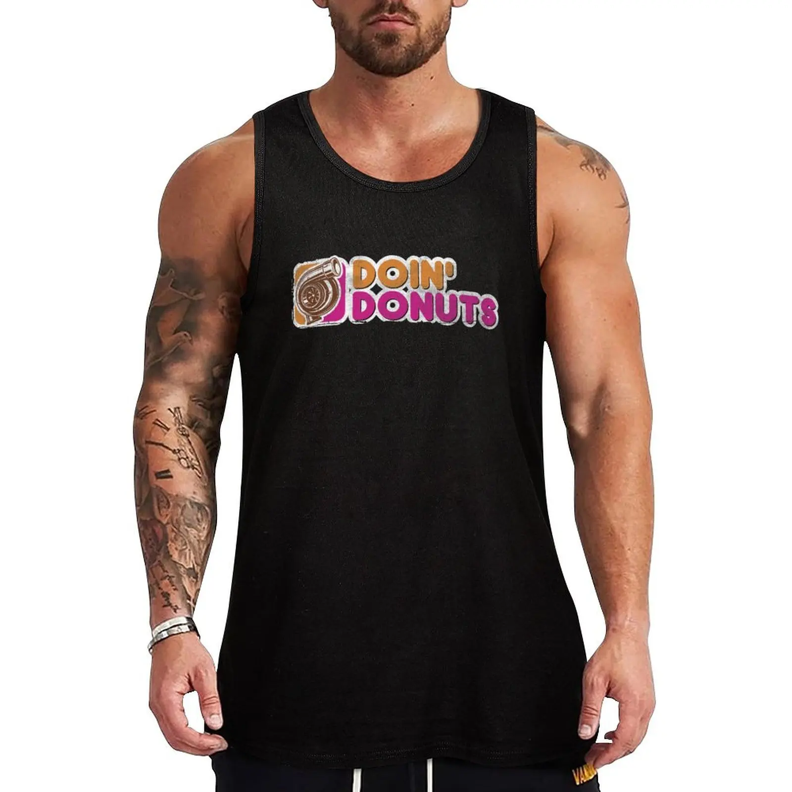 

Doin' Donuts Funny Drift Racing Shirt Tank Top clothing men Men's gym clothing Men's tops t-shirt for man