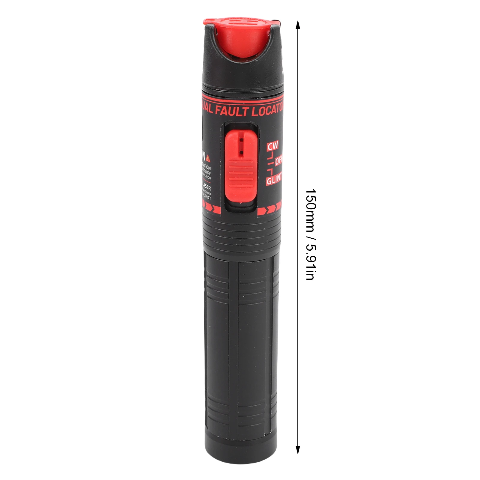 Волоконная световая ручка Волоконно-оптический визуальный локатор неисправностей 80 км 2,5 мм Универсальный разъем Несенсорный перезаряжаемый оптоволоконный ручка красного света